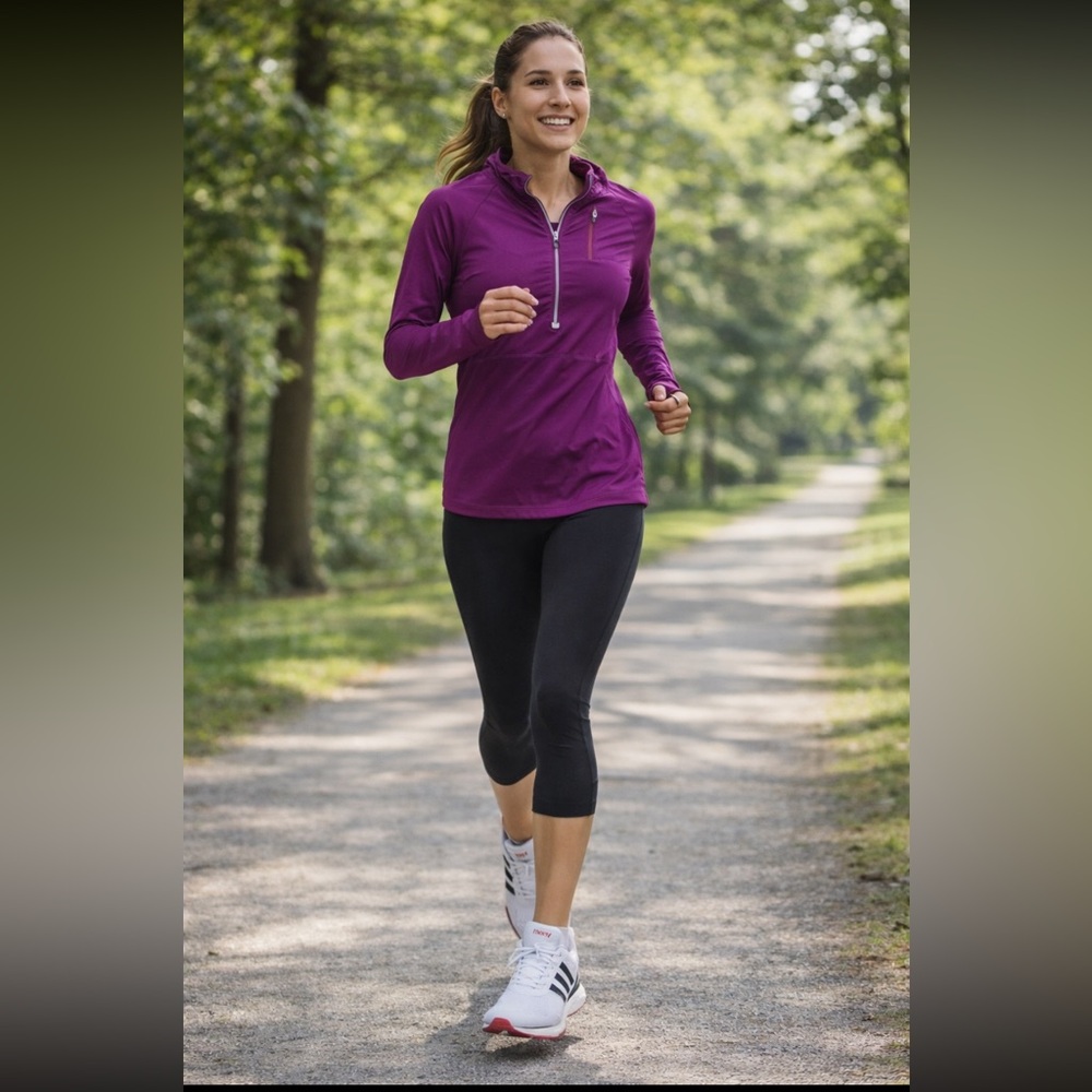 Athleta Magenta Long Sleeve Top